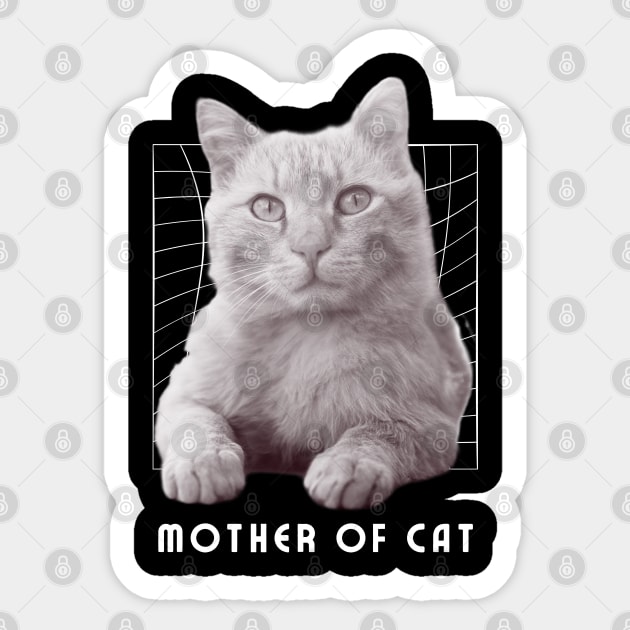 Mother of Cat Sticker by miqdamabror